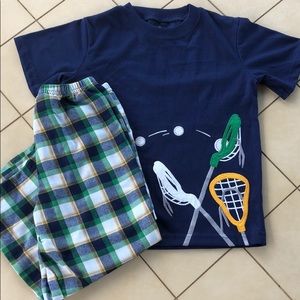 Gymboree Boys Lacrosse PJ Pajama Bottoms Set